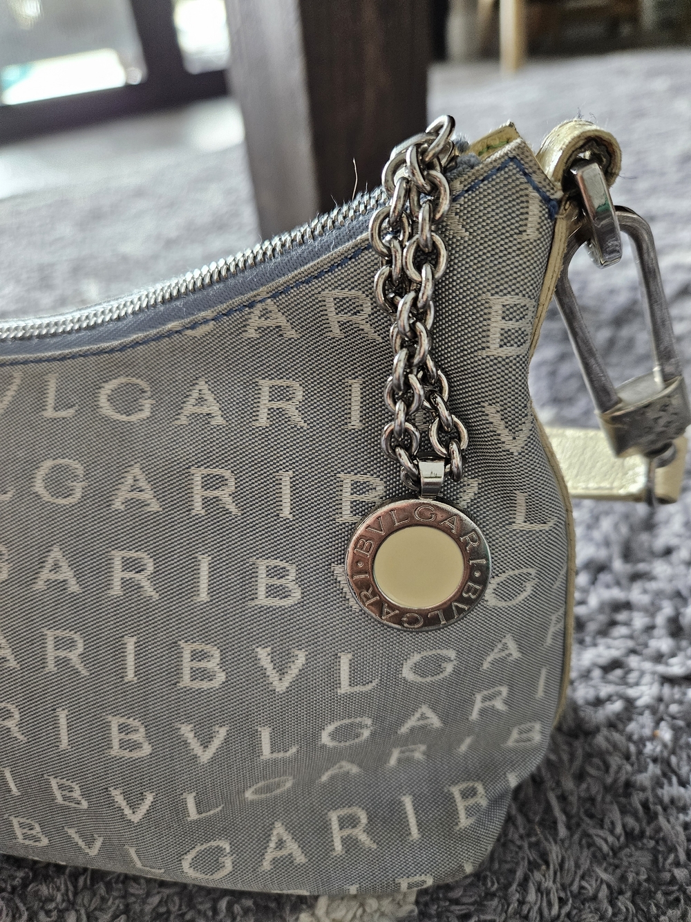 Bvlgari Blue Logo Shoulder Bag - Picture 7 of 9